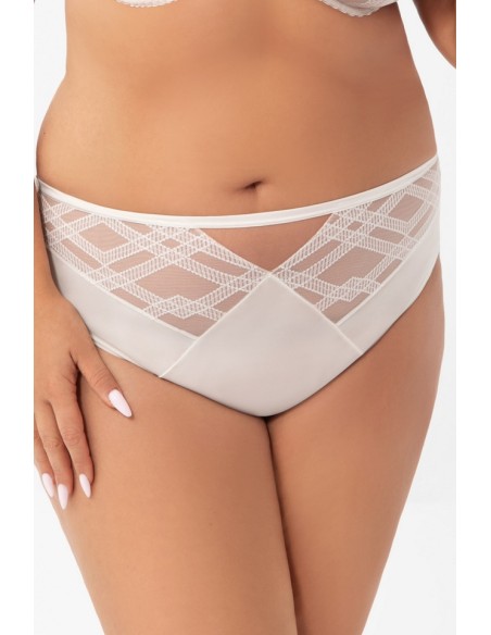 Gorsenia K898 Estelle women's high-waisted briefs cream