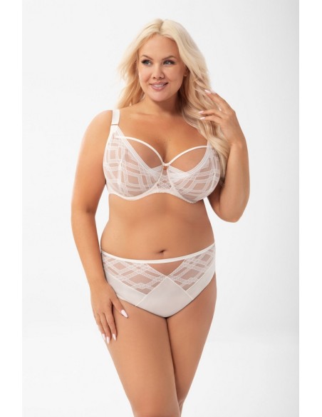 Gorsenia K898 Estelle women's high-waisted briefs cream