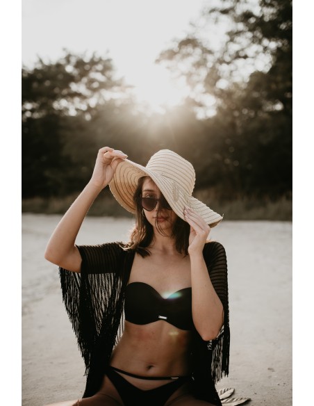 Biustonosz kąpielowy bardotka Krisline Beach mhm czarny 