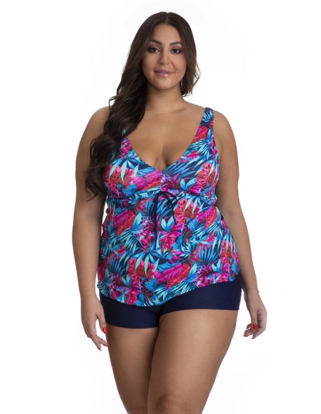 Tankini two piece swimsuit with shorts 3/18