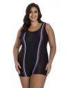 One-piece swimsuit with legs 608/01