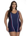 One-piece swimsuit with shorts 608/02