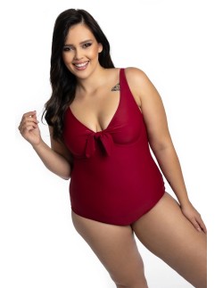 Strój kąpielowy jednoczęściowy z fiszbinami czerwony 616/04