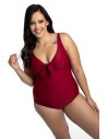 One-piece swimsuit with underwires red 616/04