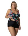 Tankini plus size z szortami kostium kąpielowy 3/36