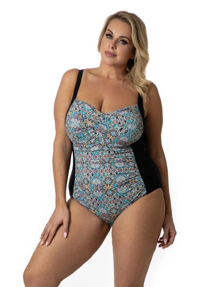 Slimming one-piece swimsuit with ruching 508/44
