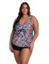 Tankini damskie dwuczęściowe ze spodenkami, strój kąpielowy 3/19