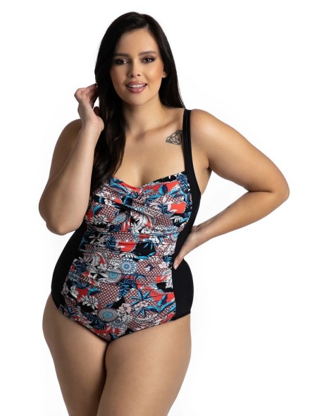 Slimming one-piece swimsuit with gathers 508/33