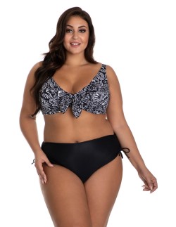 Dwuczęściowy strój kąpielowy modelujący plus size 615/23