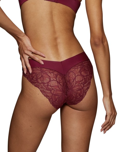 Figi koronkowe Triumph Body Make-Up Illusion Lace Highleg Tai woodrose 