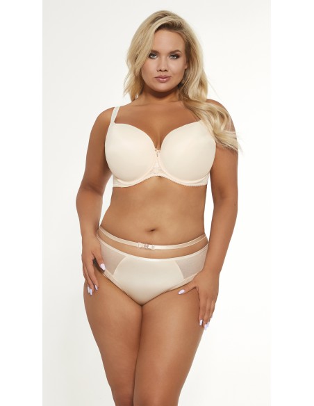 Biustonosz zapinany na brzuchu Krisline Fortuna beżowy ultra multi comfort 