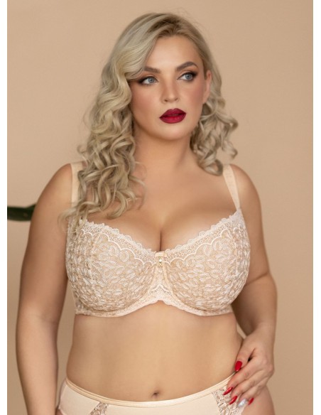 Biustonosz miękki Krisline Betty half cup beżowy 