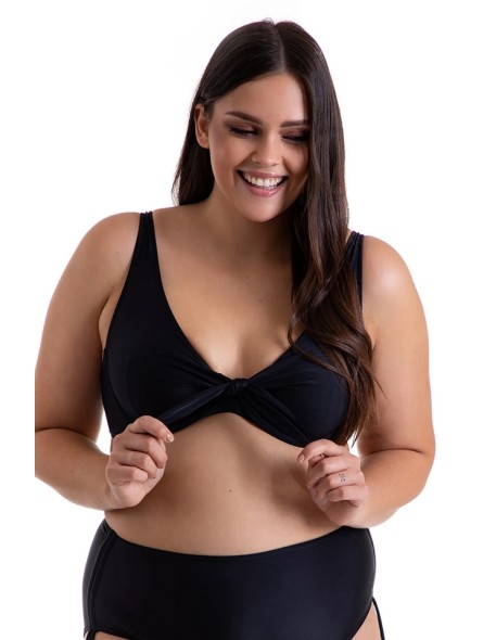 Biustonosz kąpielowy czarny plus size 615B/05