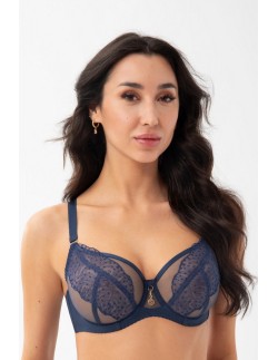Gorsenia K910 Narcisa lacy soft bra navy blue