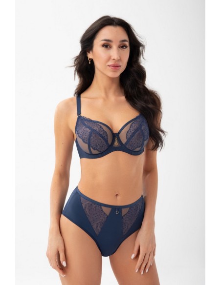 Gorsenia K910 Narcisa lacy soft bra navy blue