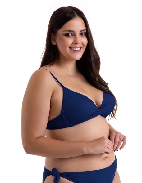 Push-up bra swimsuit, navy blue 196B/04