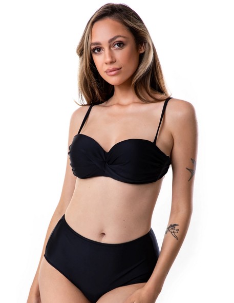 Black balconette swim bra 114B/05