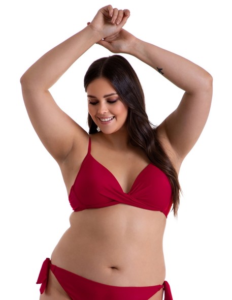 Push-up bra swimsuit, red 196B/02