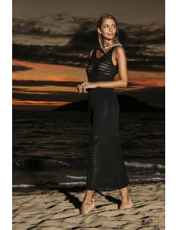 Dress plażowa ażurowa black 295/02