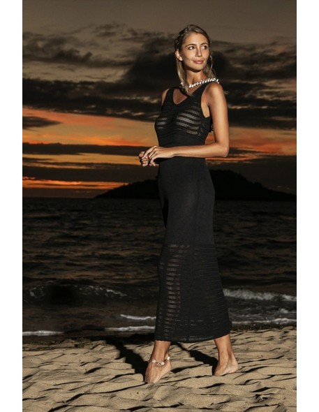 Openwork beach dress black 295/02