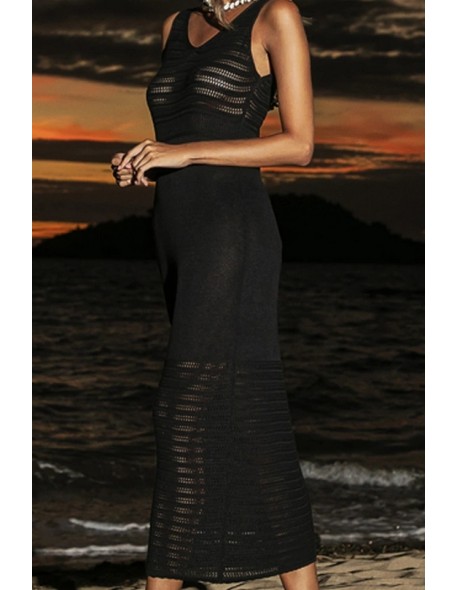 Dress plażowa ażurowa black 295/02