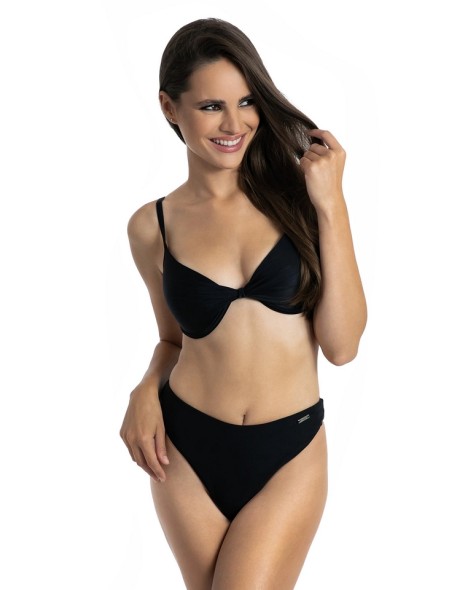 Black high waist thong swim briefs 274/05