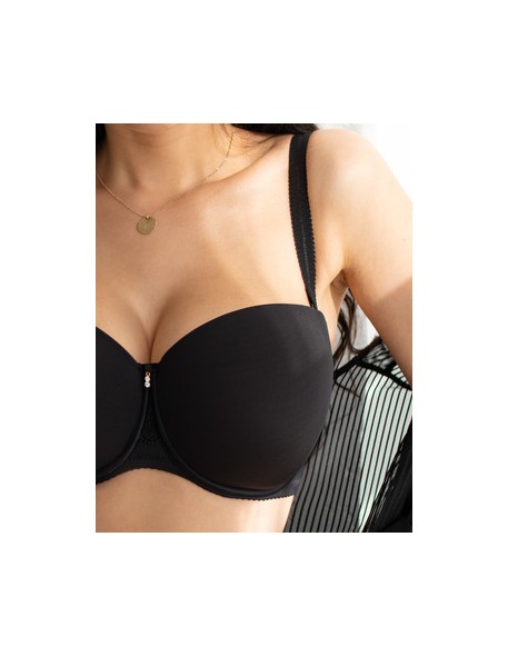 Biustonosz bardotka Krisline Fortuna mhm czarny...