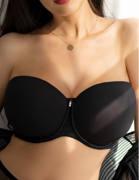 Biustonosz bardotka Krisline Fortuna mhm czarny...