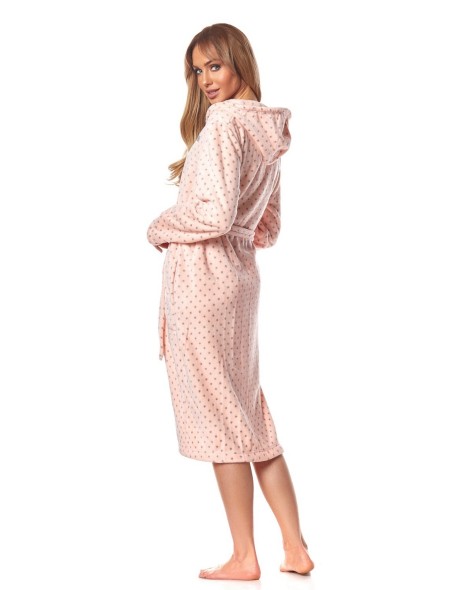 Szlafrok damski na zamek z kapturem L&L ZPPR 9156 