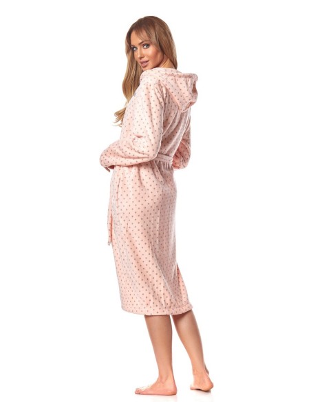 Szlafrok damski na zamek z kapturem L&L ZPPR 9156 