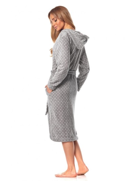 Bathrobe ladies' na zipper with hood L&L ZPPR 9156