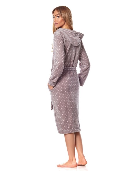 Bathrobe ladies' na zipper with hood L&L ZPPR 9156