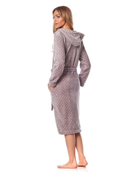 Bathrobe ladies' na zipper with hood L&L ZPPR 9156
