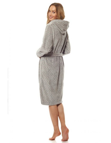 Bathrobe ladies' na zipper with hood L&L ZPPR 9156