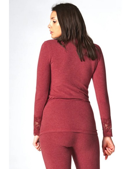 Undershirt ladies' with long sleeve hot touch Key LVD 729 4