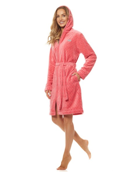 Bathrobe ladies' short with hood L&L 7119