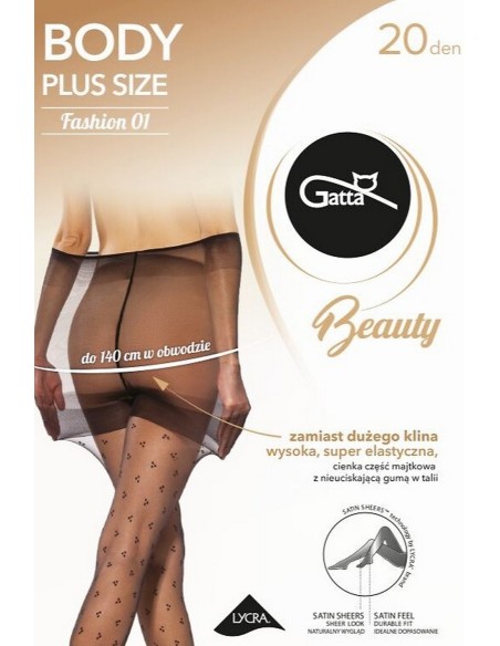 Body plus size fashion- 01 tights patterned Gatta