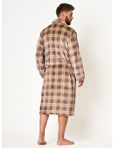 Szlafrok męski Key MGL 402, komfortowy i stylowy na chłodne wieczory