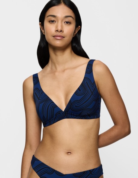 Biustonosz kąpielowy Triumph Flex Smart Summer P Plunge Pt blue