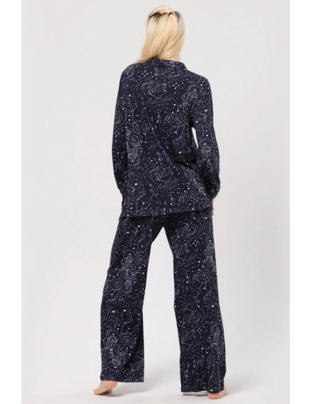 Piżama damska dwuczęściowa Key LNS 911, bawełniana długi rękaw