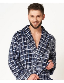 Szlafrok męski gruby Key MGL 432, ciepły na chłodne wieczory 2