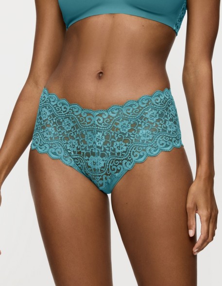 High waist panties Triumph Amourette Maxi quiet turquoise