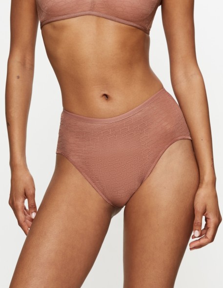 High waist panties Triumph Signature Sheer Maxi Ex toasted almond