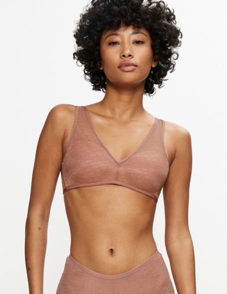 Bra without underwires Triumph Signature Sheer P Ex toasted almond