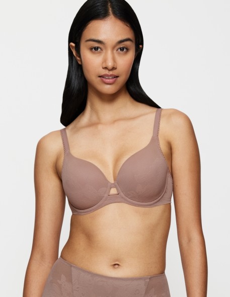 Padded bra Triumph Wild Rose Sensation Wp chocolate mousse