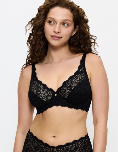 Soft lace bra Triumph Amourette W black