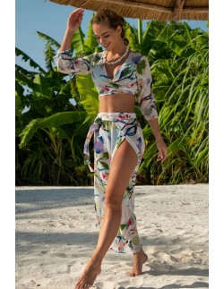 2-partial set plażowy with szerokimi spodniami and...