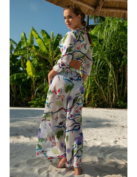 2-częściowy komplet plażowy z szerokimi...