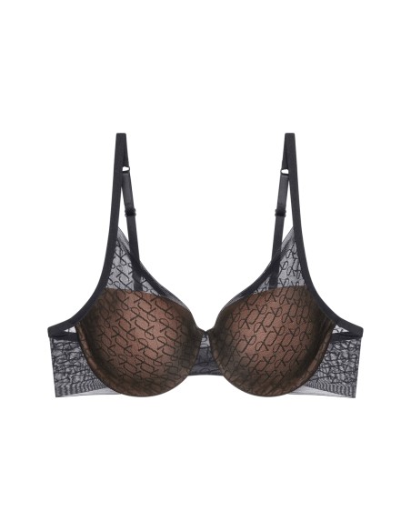 Biustonosz usztywniany Triumph Signature Sheer Whp Ex czarny