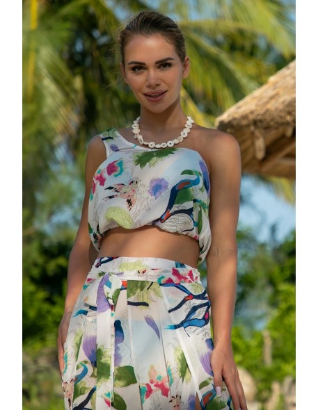 2-partial set plażowy with szerokimi spodniami...